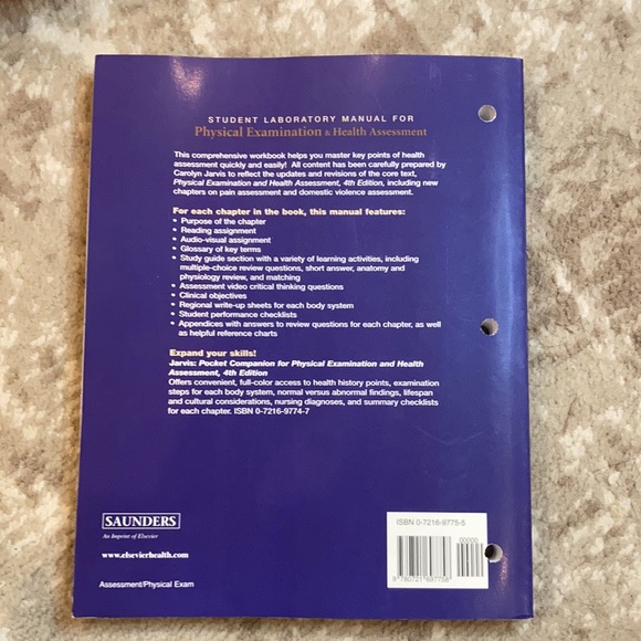 Physical Examination & Health Assessment Lab Book - Picture 2 of 3